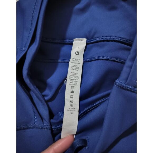 Lululemon women Fast & Free 7/8 Tight II *Non-Reflective Nulux 25" blue size 6 - Picture 14 of 14